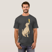 T-shirt Bières de chien Labrador pour l'artisanat d'artisa (Devant entier)
