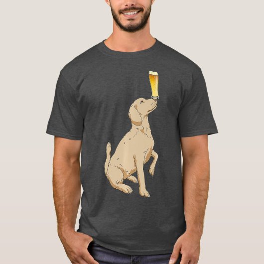 T-shirt Bières de chien Labrador pour l'artisanat d'artisa (Devant)