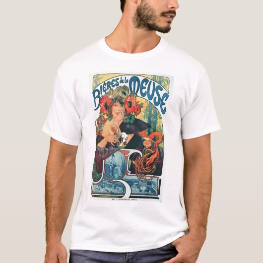 T-shirt Bieres de la Meuse, Mucha (Devant)