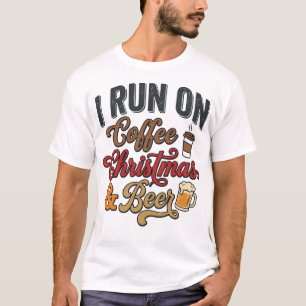 T-shirt Bières de Noël au café Design de boisson pour les