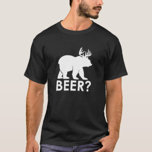 T-shirt Bières Drôles Cerf Ours