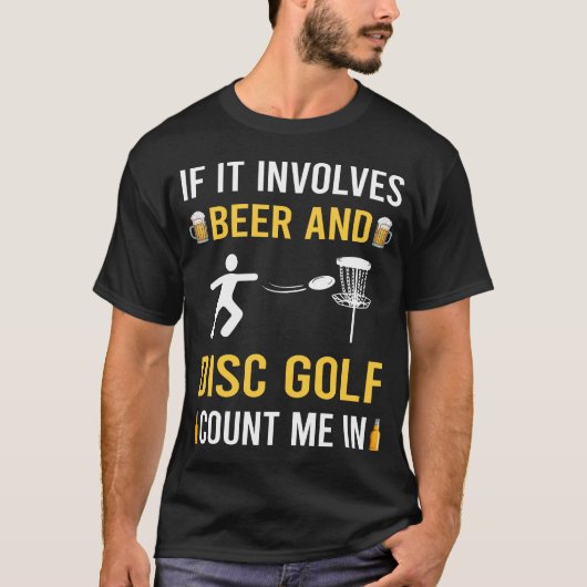 T-shirt Bières Et Golf Disc (Devant)