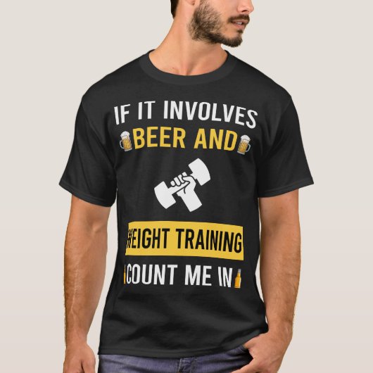 T-shirt Bières Et Musculation (Devant)