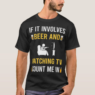 T-shirt Bières et Regarder la Télévision