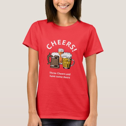 T-shirt Bières Fun CHEERS (Devant)