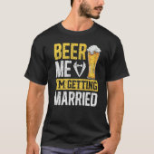T-shirt Bières pour hommes, payez-moi, je me marie Bière d (Devant)