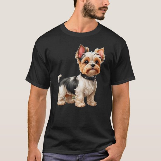 T-shirt Biewer Terrier Design Dog (Devant)