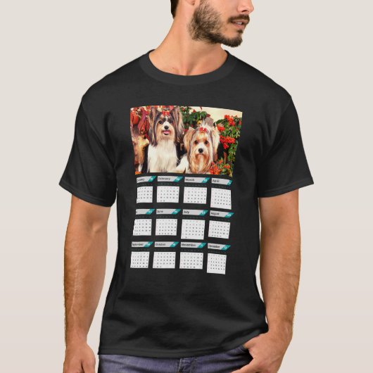 T-shirt Biewer Terrier Puppies Calendrier 2023 (Devant)