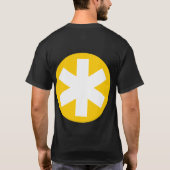 T-shirt Big Asterisk - Ambre et blanc (Dos)