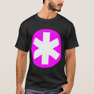 T-shirt Big Asterisk - Magenta et blanc