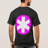 T-shirt Big Asterisk - Magenta et blanc (Dos)
