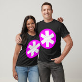 T-shirt Big Asterisk - Magenta et blanc (Unisexe)