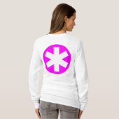 T-shirt Big Asterisk - Magenta et blanc (Dos entier)