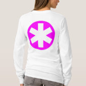 T-shirt Big Asterisk - Magenta et blanc (Dos)