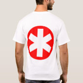T-shirt Big Asterisk - Rouge et Blanc (Dos)