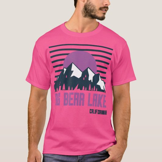T-shirt Big Bear Lake Mountains California Randonnée (Devant)