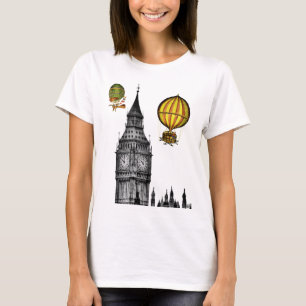 T-shirt Big Ben et les ballons Vintages à air chaud