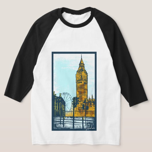T-shirt Big Ben Graphic de Londres Skyline (Poser)