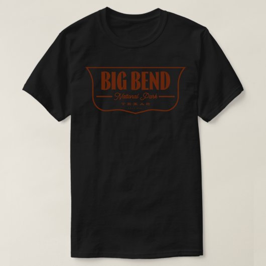 T-shirt Big Bend National Park Shield Brown (Design devant)