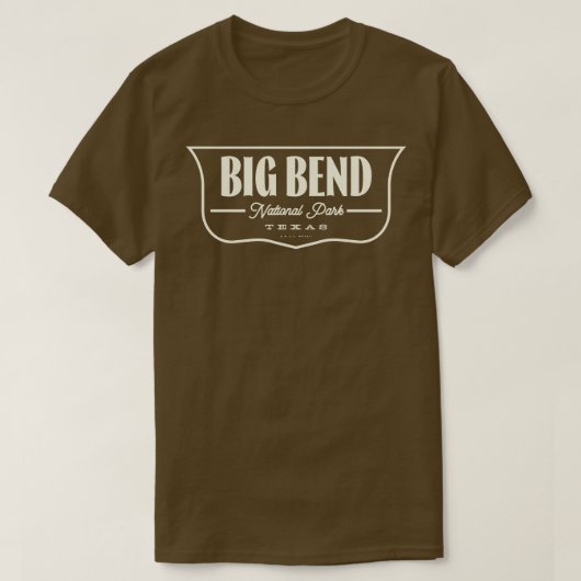 T-shirt Big Bend National Park Shield Tan (Design devant)