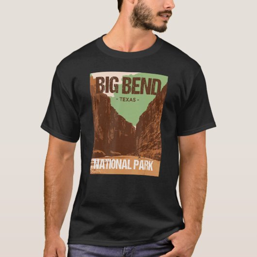 T-shirt Big Bend National Park Texas Poster Design (Devant)