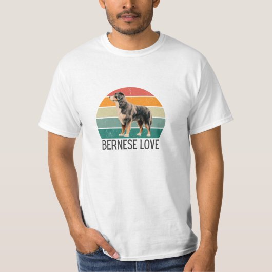 T-shirt Big Bernese Love: Retro Circle Tee for Dog Enthusi (Devant)