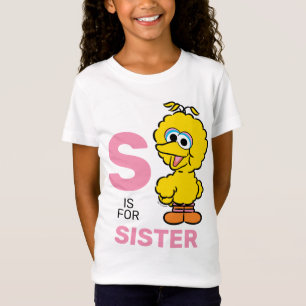 T-Shirt Big Bird   S est pour soeur