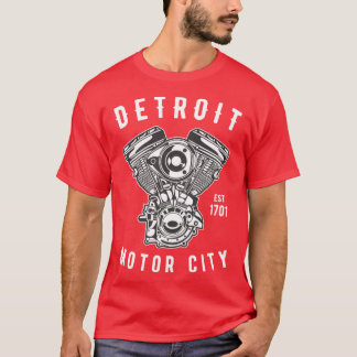 T-shirt Big Block Motor City Michigan Amateur de nouveauté