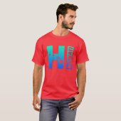 T-shirt Big Blue Hawaii Distesse Design (Devant entier)
