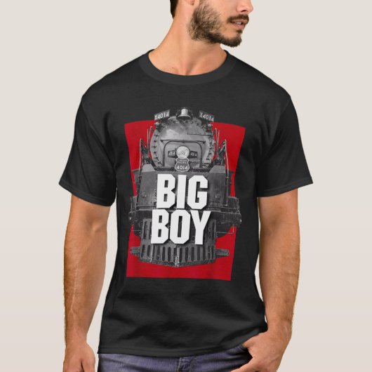 T-shirt Big Boy 4014 Clic Steam Engine Retro Locomotive Ra (Devant)