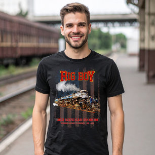 T-shirt Big Boy Train à vapeur Vintage Locomotive américai