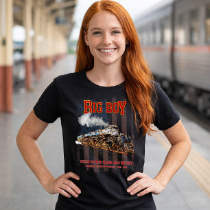 T-shirt Big Boy Train à vapeur Vintage Locomotive américai