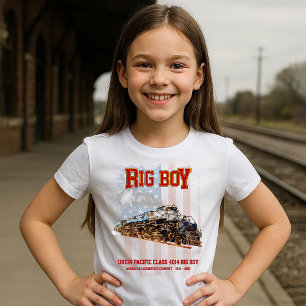 T-shirt Big Boy Train à vapeur Vintage Locomotive américai