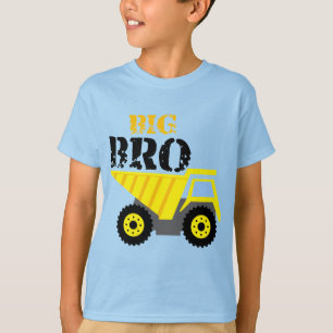 T-shirt Big Bro Construction Camion à vidange jaune