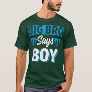 T-shirt Big Bro Dit Garçon Mignonne Genre Revela Team Blue