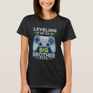 T-shirt Big Brother 2026 Leveling Up Gamer Gaming Pregnan