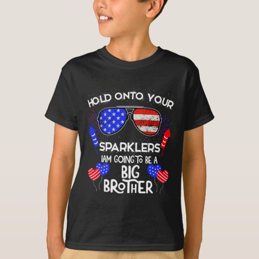 T-shirt Big Brother 4 juillet Faire-part de grossesse (Devant)