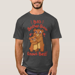 T-shirt Big Brother-Bear connaît le meilleur amour mignonn