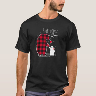 T-shirt Big Brother Bear Pajama de Noël Red Buffalo Plai