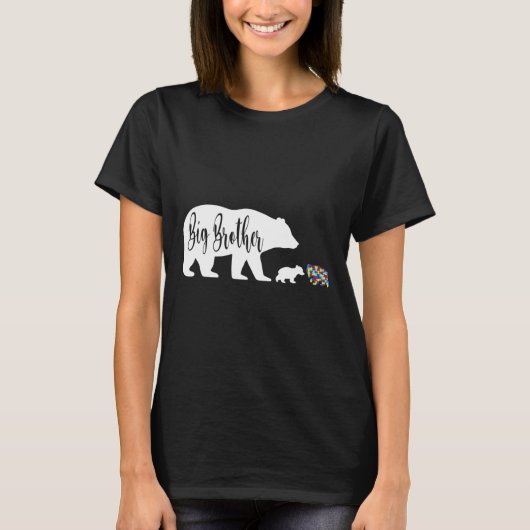 T-shirt Big Brother Bear Sensibilisation sur l'autisme Sup (Devant)