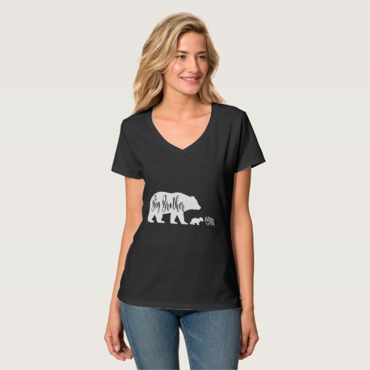 T-shirt Big Brother Bear Sensibilisation sur l'autisme Sup (Devant entier)
