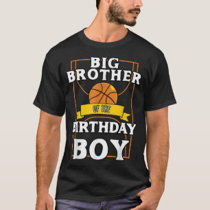 T-shirt Big Brother De L'Anniversaire De Basketball Annive