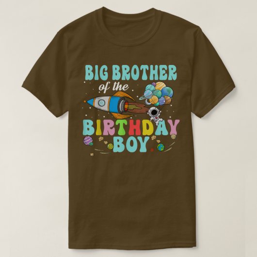 T-shirt Big Brother De L'Astronaut Anniversaire Boy Space (Design devant)