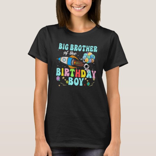 T-shirt Big Brother De L'Astronaut Anniversaire Boy Space (Devant)