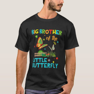 T-shirt Big Brother De Little Butterfly S Anniversaire Mat