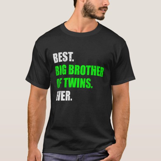 T-shirt Big Brother de Twins Grossesse Faire-part Big Br (Devant)