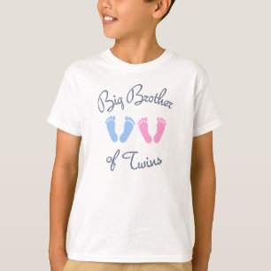 T-shirt Big Brother des jumeaux empreintes