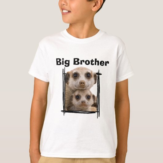 T-shirt Big Brother design meerkat mignon (Devant)