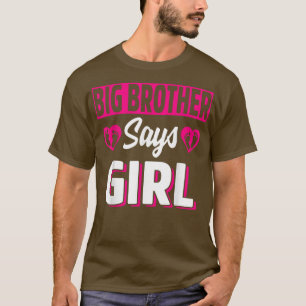 T-shirt Big Brother Dit Girl Genre Revela Team Pink Baby