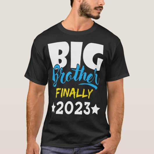 T-shirt Big Brother Enfin 2023 Grossesse Faire-part Ba (Devant)